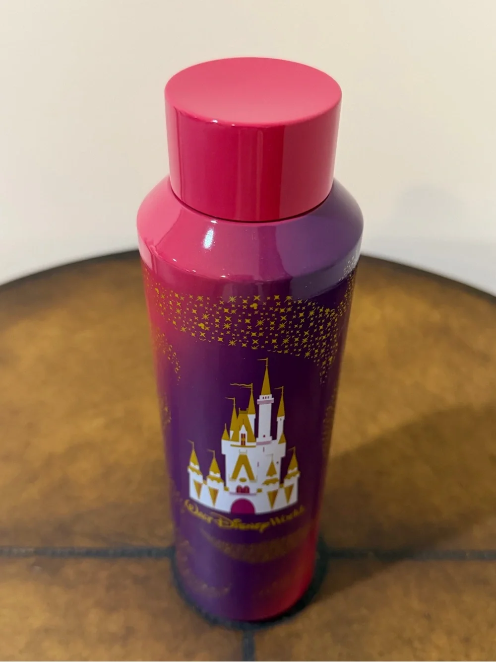 NEW STARBUCKS WALT DISNEY WORLD CINDERELLA CASTLE STAINLESS STEEL WATER BOTTLE